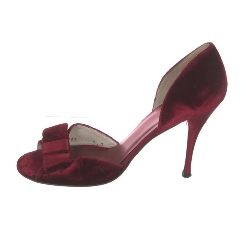 Stuart Weitzman Red Velvet Heels
